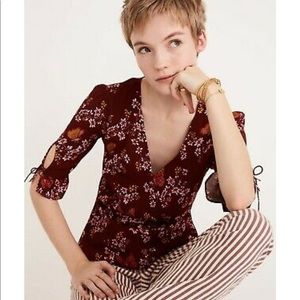 Madewell V-Neck Wrap Top